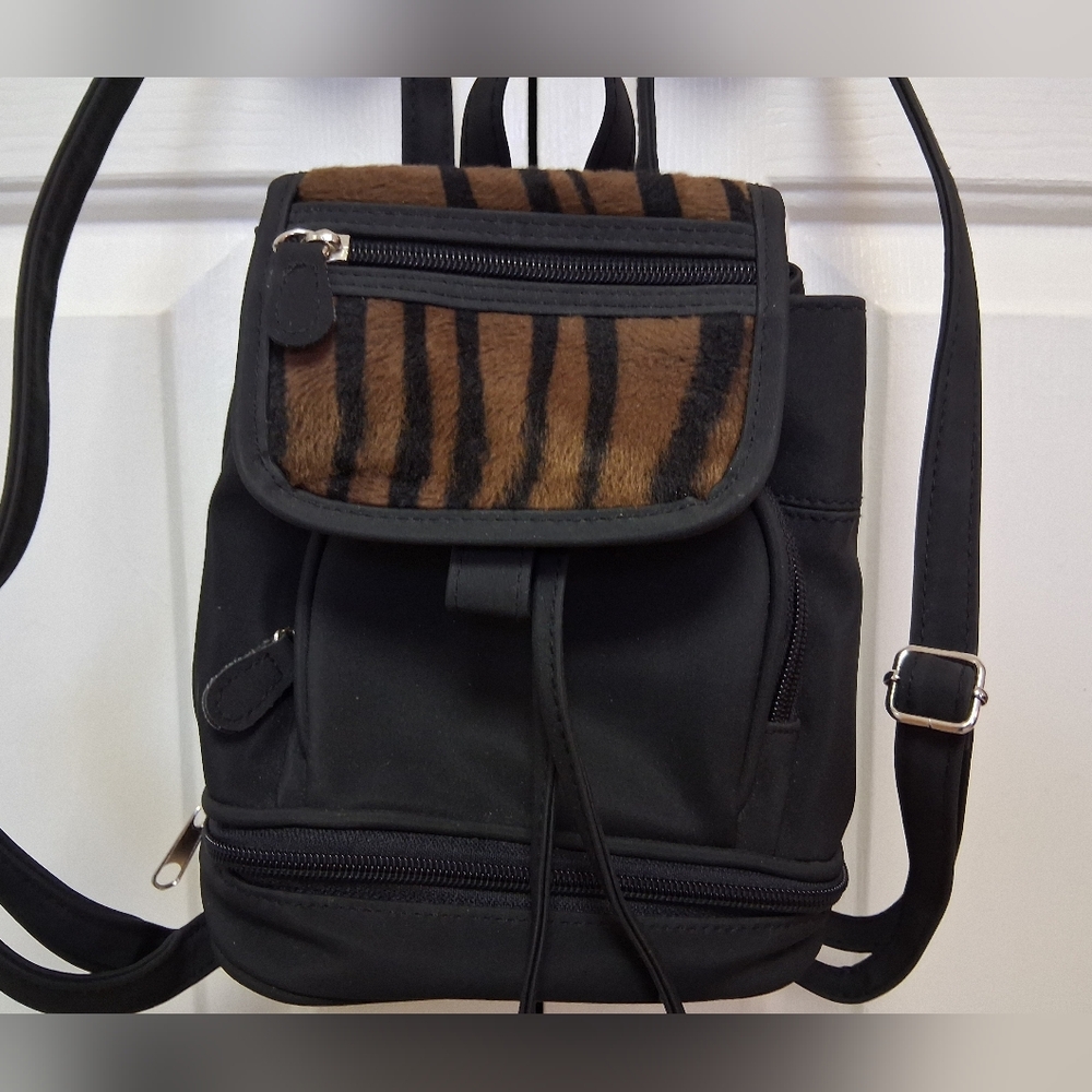Black Mini Women's Backpack